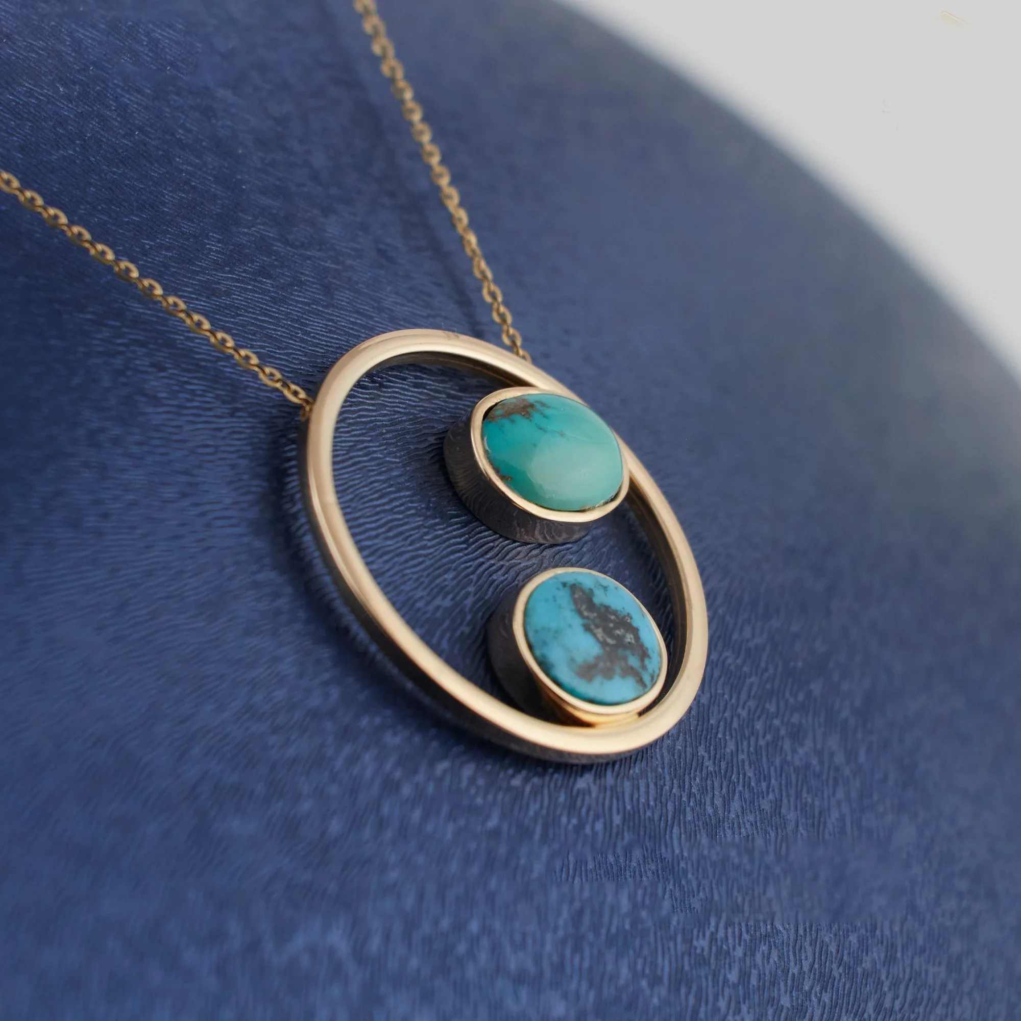 گردنبند طلا فيروزه دخترانه و زنانه