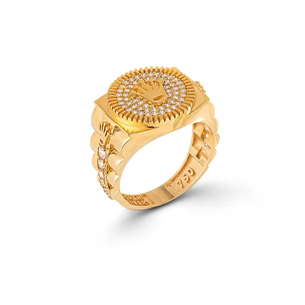 انگشتر طلا تاج مردانه