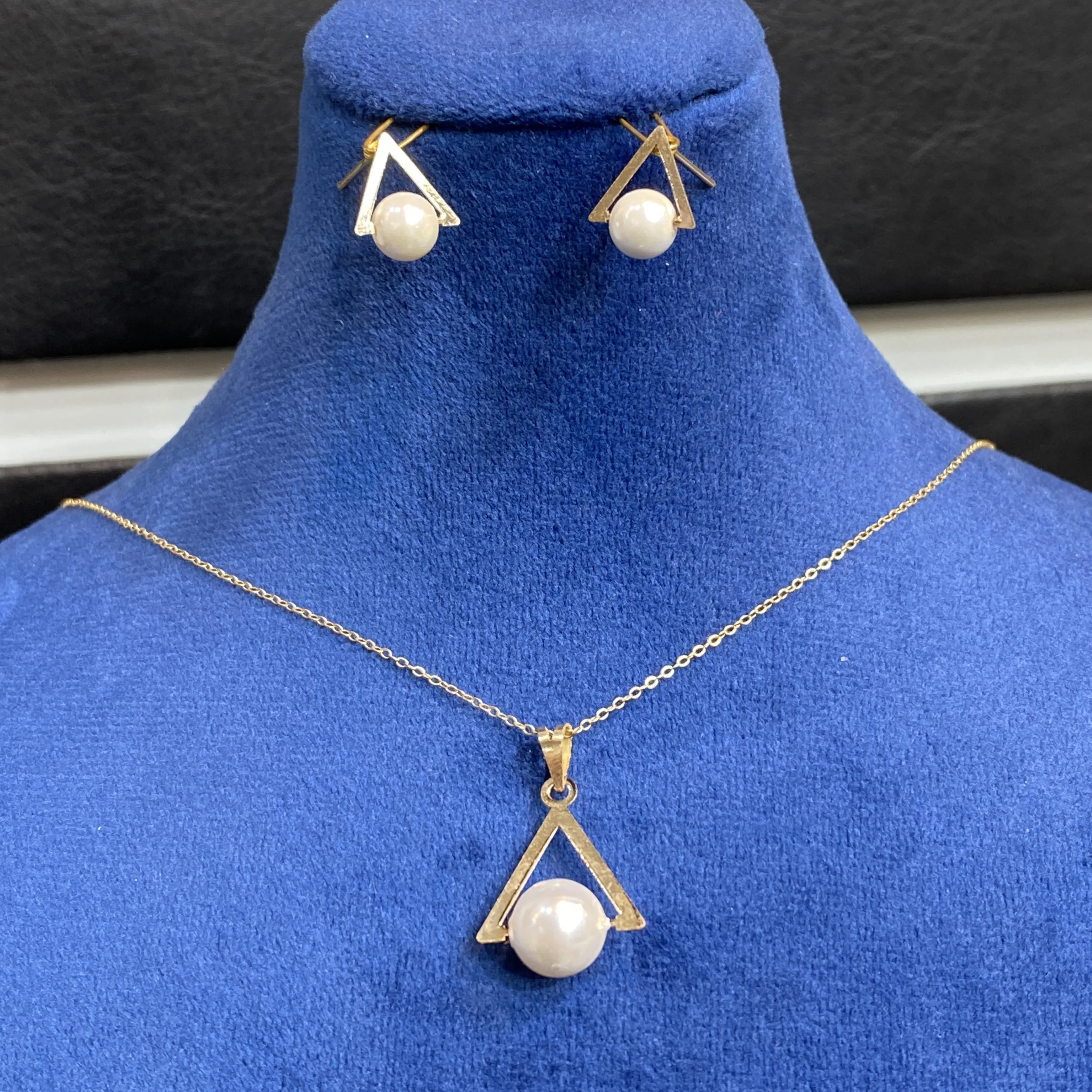 نیم ست طلا مروارید زنانه و دخترانه کد 1906