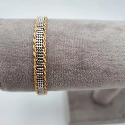 قیمت دستبند طلا لوکس طنابی و گوی زنانه و دخترانه چشمگیر و زیبا