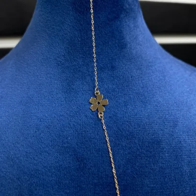 خرید دستبند طلا گل زنانه و دخترانه ظریف