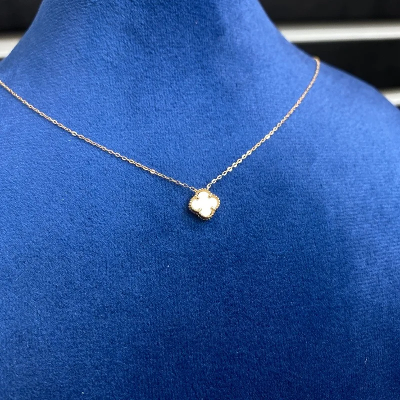 گردنبند طلا ونکلیف تراش زنانه و دخترانه کد 1947