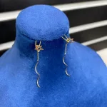 قیمت گوشواره طلا کرلی ستاره زنانه و دخترانه 18 عیار
