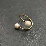 قیمت انگشتر طلا بنگل مروارید زنانه و دخترانه 18 عیار