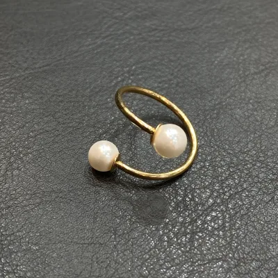 قیمت انگشتر طلا بنگل مروارید زنانه و دخترانه 18 عیار