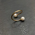 خرید انگشتر طلا بنگل مروارید زنانه و دخترانه نمادار