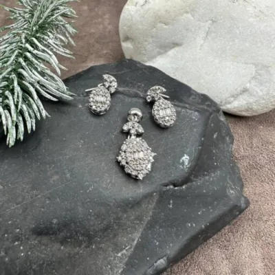 عکس نیم ست طلا طرح جواهر زنانه و دخترانه لوکس