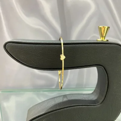 قیمت دستبند طلا بنگل قلب زنانه و دخترانه 18 عیار