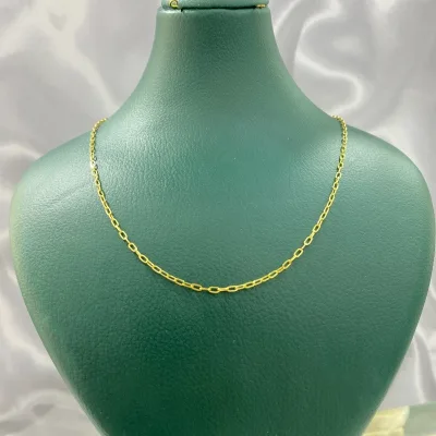 قیمت زنجیر طلا هرمس زنانه و دخترانه 18 عیار