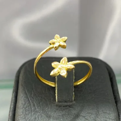 قیمت انگشتر طلا بنگل ستاره زنانه و دخترانه 18 عیار