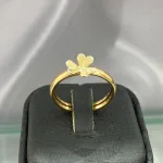قیمت انگشتر طلا گل برجسته زنانه و دخترانه 18 عیار
