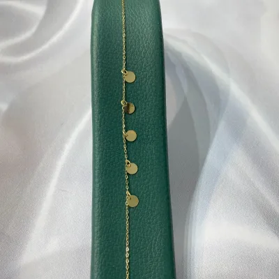 قیمت دستبند طلا مونیک آویزدار زنانه و دخترانه 18 عیار