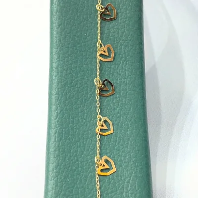 خرید دستبند طلا مونیک آویزدار زنانه و دخترانه ظریف