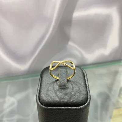 قیمت انگشتر طلا طرح بی نهایی زنانه و دخترانه کم وزن جدید