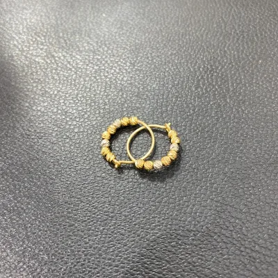 خرید گوشواره طلا حلقه‌ای البرنادو کوچک زنانه و دخترانه 18 عیار