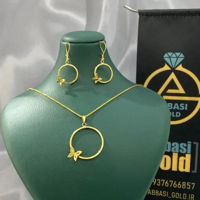 عکس نیم‌ست طلا مدل پروانه دست دوم زنانه و دخترانه لوکس
