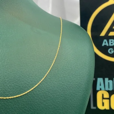 خرید زنجیر طلا فلامینکو زنانه و دخترانه ظریف