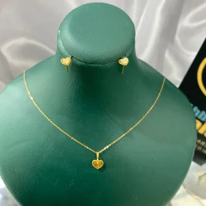 عکسمدل نیم ست طلا مینیمال ونکلیف زنانه و دخترانه لوکس