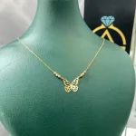 قیمت گردنبند طلا لیزری مانلی زنانه و دخترانه لوکس