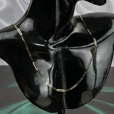 عکس زنجیر طلا کارلوکس دخترانه و زنانه مینیمال 18 عیار