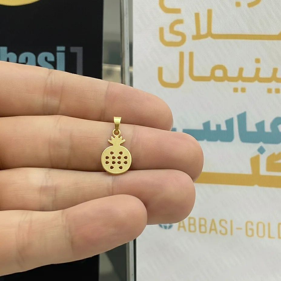 پلاک طلا لیزری طرح انار یلدایی زنانه و دخترانه کد 2219 SF