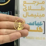 قیمت پلاک طلا لیزری طرح فرشته زنانه و دخترانه ظریف و زیر یک گرم