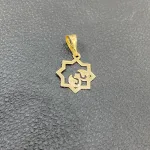 خرید پلاک طلا لیزری طرح چند ضلعی زنانه و دخترانه سبک و زیر یک گرم
