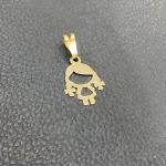 عکس مدل پلاک طلا لیزری طرح دختر زنانه و دخترانه شیک و جدید با طراحی مینیمال