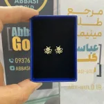 خرید گوشواره میخی لیزری زنبور طلای 18 عیار کم وزن و سبک