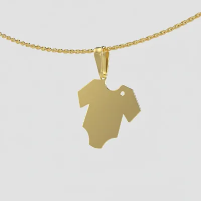 پلاک طلا لیزری طرح لباس نوزاد دختر و پسر سبک وزن