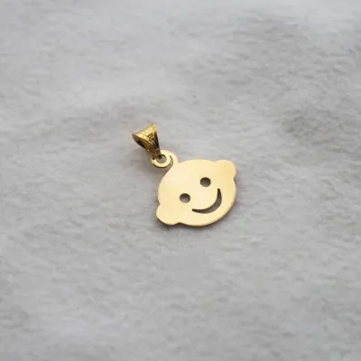 قیمت خرید پلاک طلا لیزری طرح سر نوزاد زنانه و بچگانه سبک