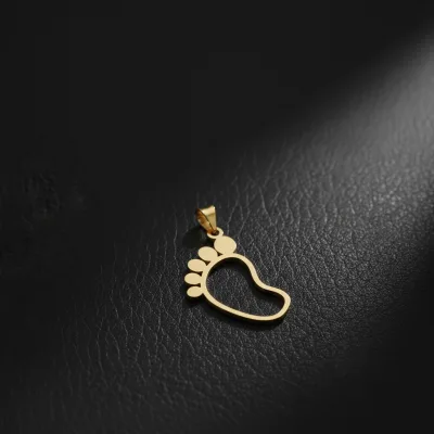 قیمت پلاک طلا لیزری طرح ردپا نوزاد دختر و پسر وزن کم