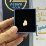خرید پلاک طلا لیزری طرح پروانه زنانه و دخترانه 18 عیار