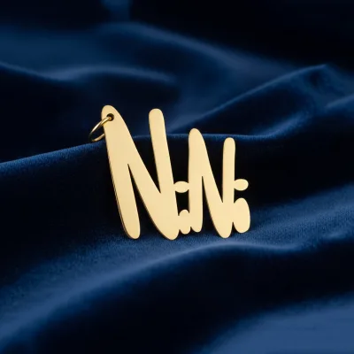 عکس پلاک لیزری طلا نوزاد طرح نی نی دختر و پسر لوکس و جذاب