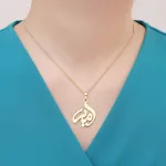 خرید پلاک لیزری طلا طرح اسم امیر زنانه و دخترانه شیک و جذاب