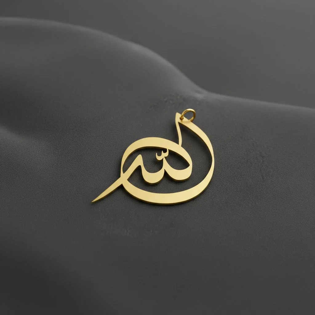 پلاک طلا لیزری طرح الله کد 2367 SF