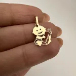 خرید پلاک طلا لیزری طرح نوزاد دختر و پسر شیک و کم وزن