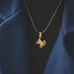 خرید پلاک لیزری طلا نوزاد طرح کالسکه دختر و پسر لوکس و جذاب