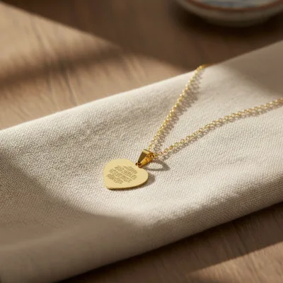 عکس پلاک لیزری طلا وان یکاد و قلب شیک و کم وزن