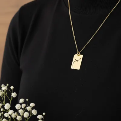 قیمت خرید پلاک لیزری طلا طرح اسم حسین وزن کم 18 عیار