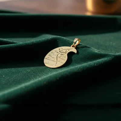 عکس پلاک لیزری طلا وان یکاد شیک و کم وزن