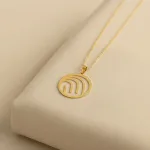 عکس پلاک لیزری طلا طرح اسم الله زنانه و دخترانه کم وزن و لوکس