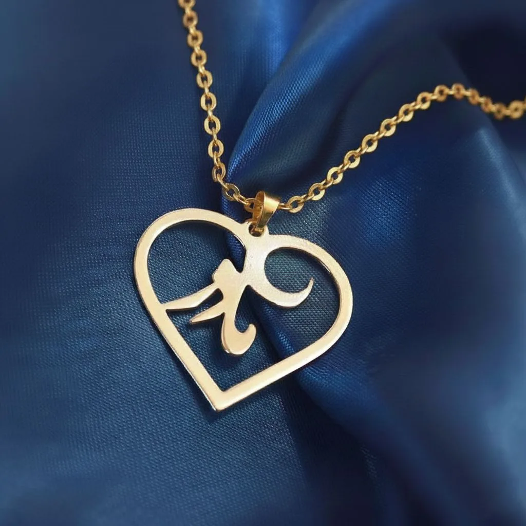 پلاک طلا لیزری طرح مادر و قلب کد 2446 SF