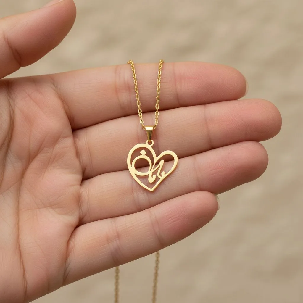 پلاک طلا لیزری طرح مامان و قلب کد 2448 SF