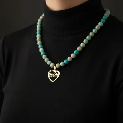 قیمت پلاک طلا لیزری طرح mom لوکس و ظریف