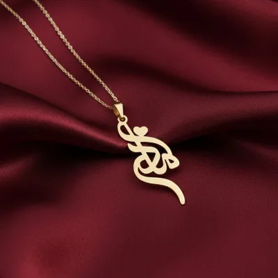 قیمت پلاک طلا لیزری طرح مادر گرم پایین و مینیمال