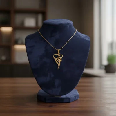 قیمت پلاک طلا لیزری طرح مادر و قلب شیک و جذاب