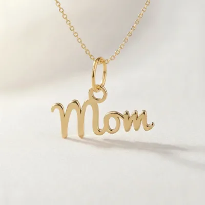 عکس پلاک طلا لیزری طرح mom گرم پایین و لوکس