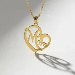 خرید پلاک طلا لیزری طرح mom شیک و مینیمال
