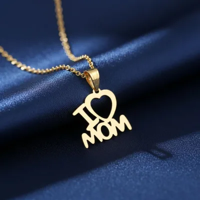 قیمت پلاک طلا لیزری طرح momشیک و جذاب